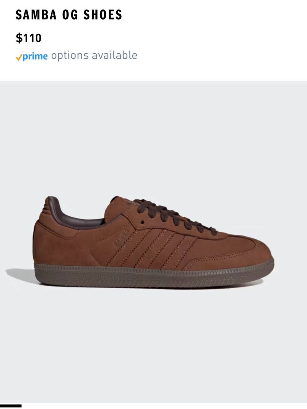 adidas Samba OG Brown/Nubuck Casual Sneakers